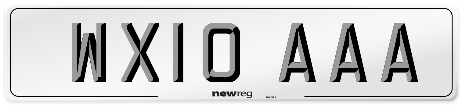 WX10 AAA Number Plate from New Reg